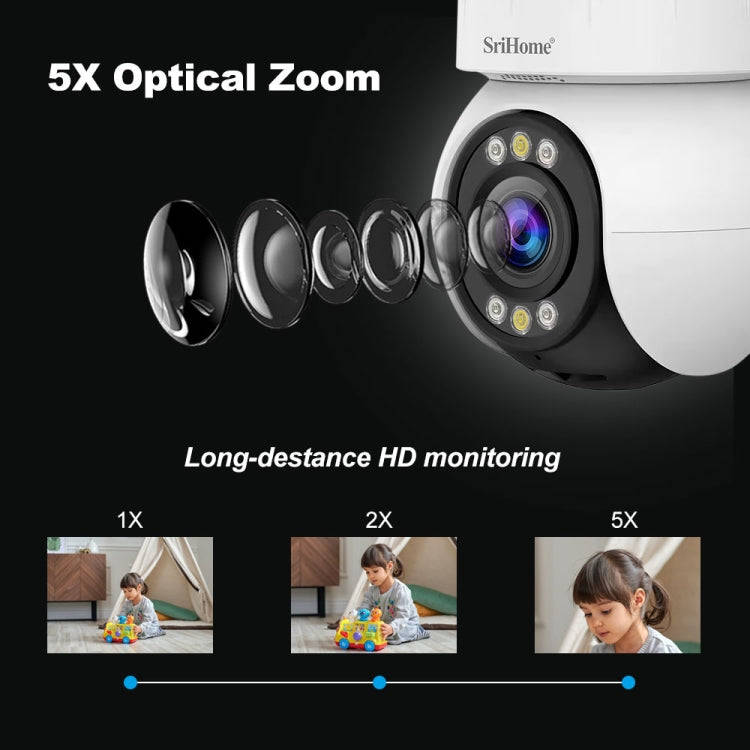 SriHome SH046 4.0 Million Pixels FHD Low Power Consumption Wireless Home Security Camera System (...