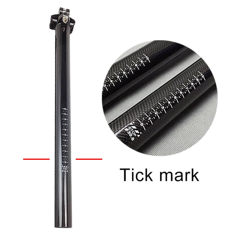 TOSEEK 3K Carbon Fiber Mountain Bike Road Bike Bicycle Seat Tube Seatpost Seat Fitting Seat Pole ...