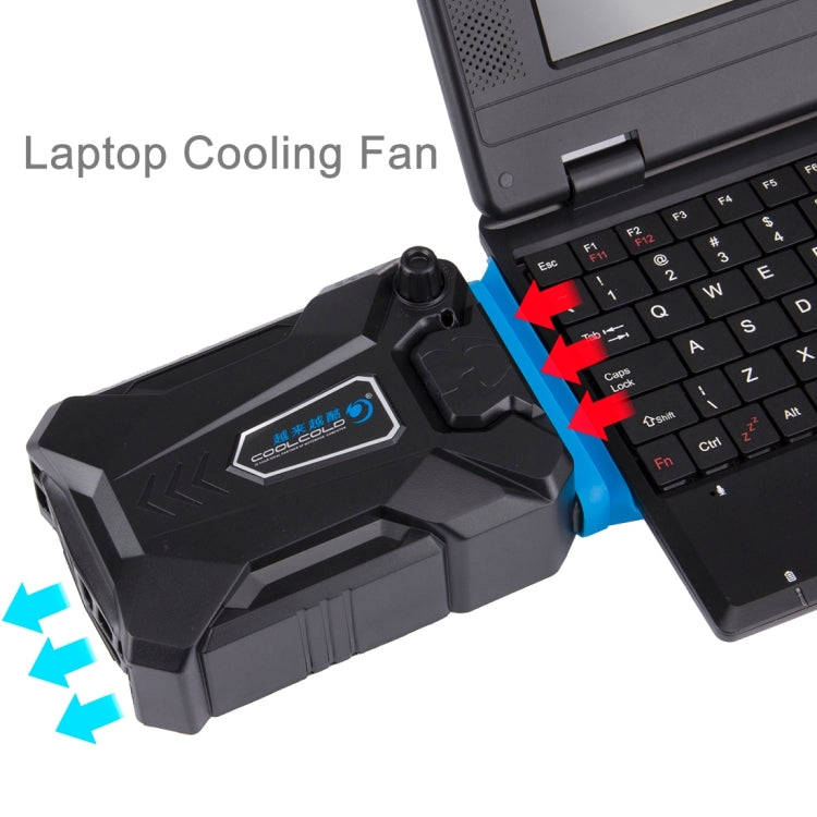 Ice Troll III Gaming Laptop Notebook Cooling Pad Mute Air Extracting Cooling Fan Turbo Heat Radia...