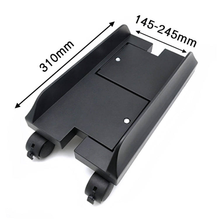 Computer Mainframe Host Adjustable Bracket  with Wheel, Size: S(Black)