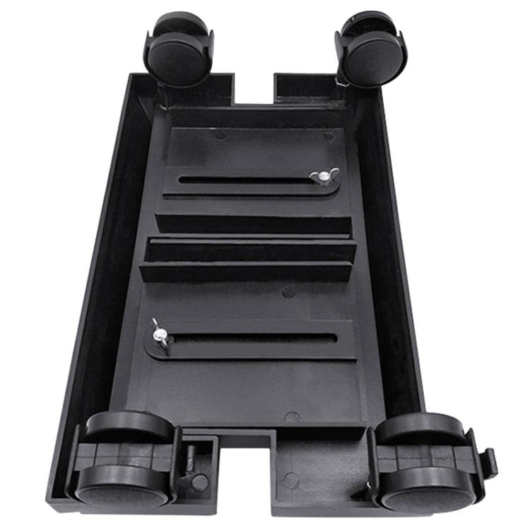 Computer Mainframe Host Adjustable Bracket  with Wheel, Size: S(White)