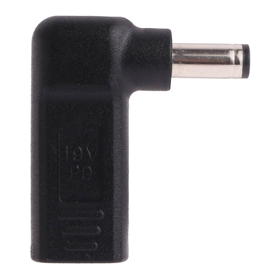 USB-C / Type-C Female to 5.5 x 2.1mm Male Plug Elbow Adapter Connector