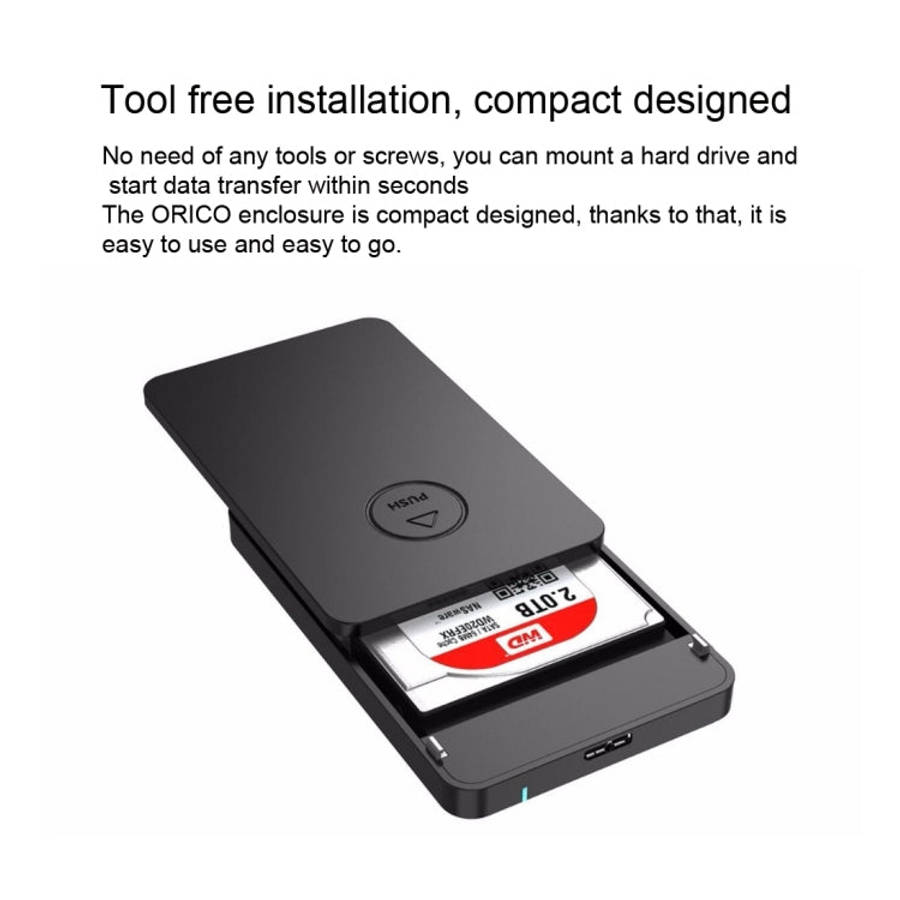 ORICO 2569S3 USB3.0 Micro-B External Hard Disk Box Storage Case for 9.5mm 2.5 inch SATA HDD / SSD...