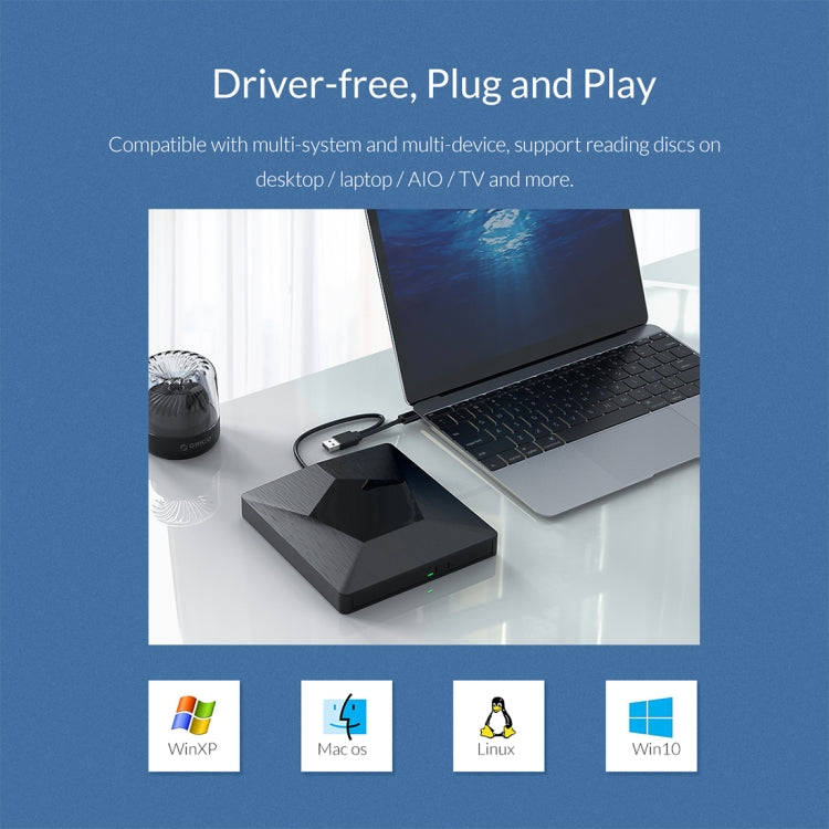 ORICO DVD-XD007 Portable USB 3.0 Interface External CD DVD Optical Drive CD/DVD-RW Recorder