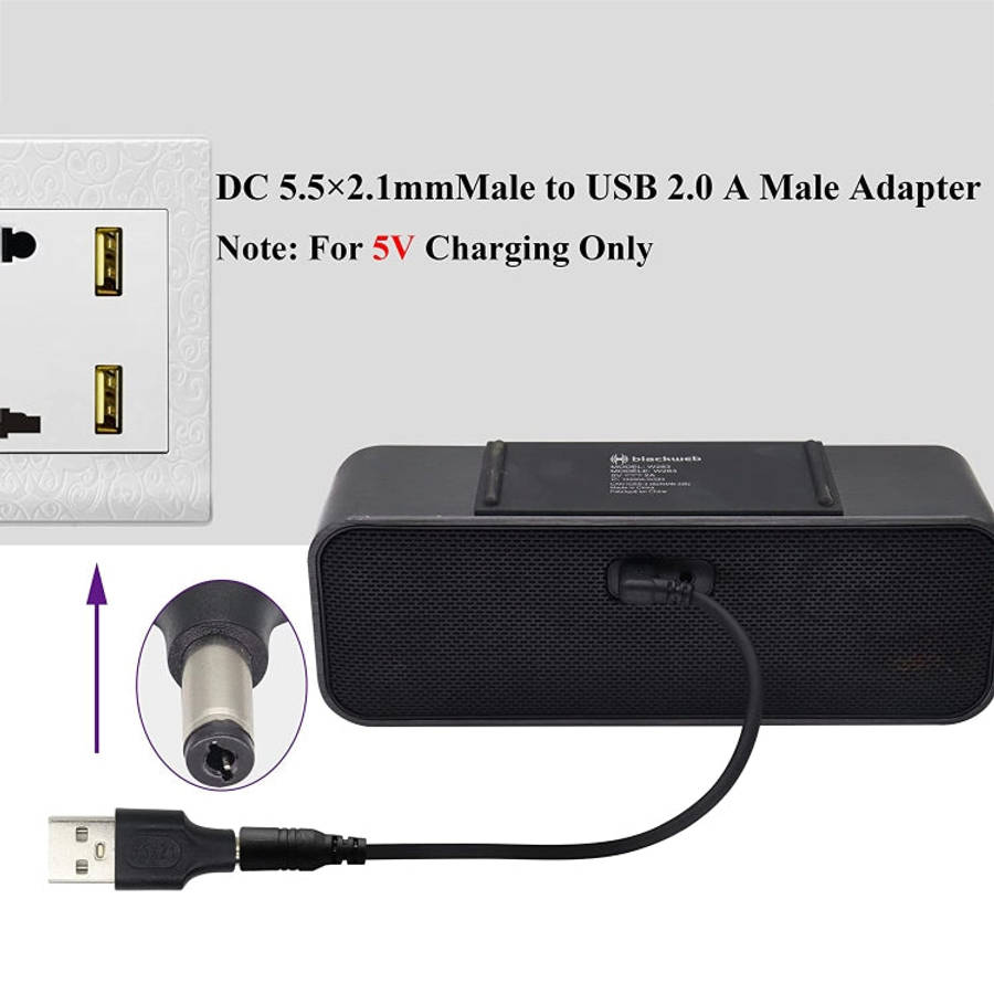10 PCS 5.5 x 2.1mm Male to USB 2.0 Male DC Power Plug Connector