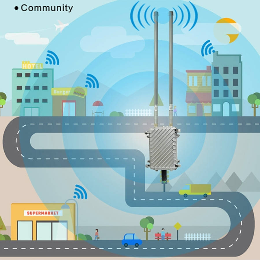COMFAST CF-WA700 Qualcomm AR9341 300Mbps/s Outdoor Wireless Network Bridge with Dual Antenna 48V ...
