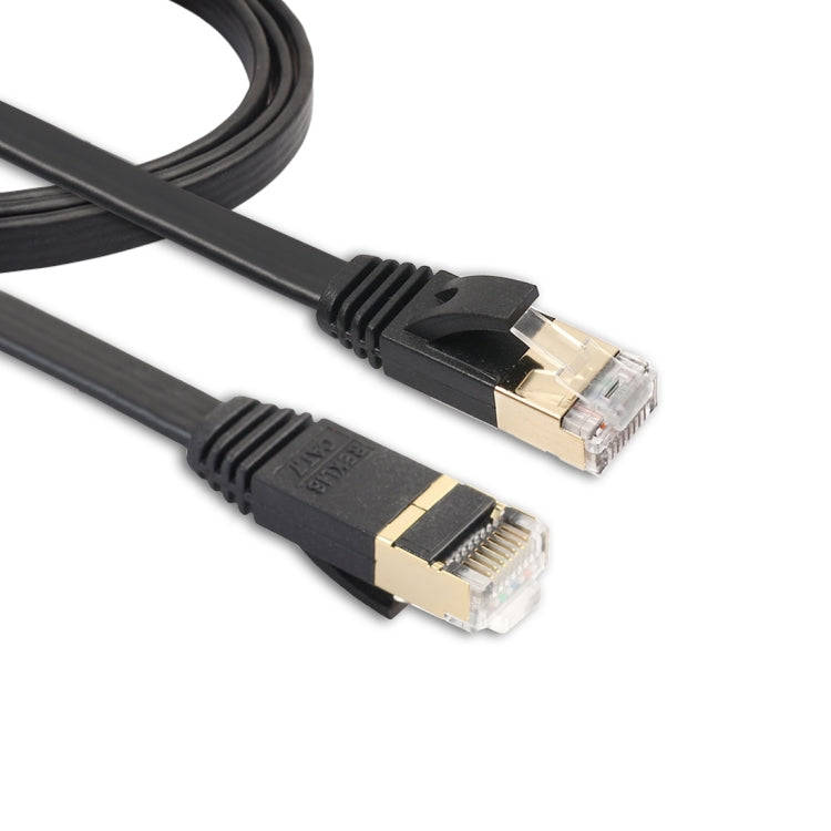 1m CAT7 10 Gigabit Ethernet Ultra Flat Patch Cable for Modem Router LAN Network - Built with Shie...
