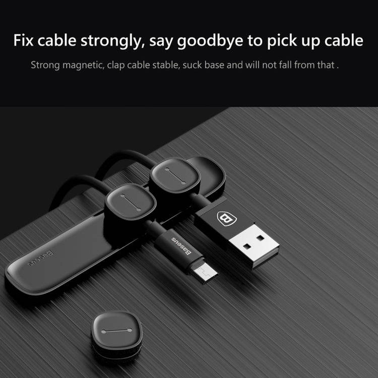 Baseus USB Cable Clip Desk Tidy Organiser Wire Lead Holder with Adhesive Backed(Black)