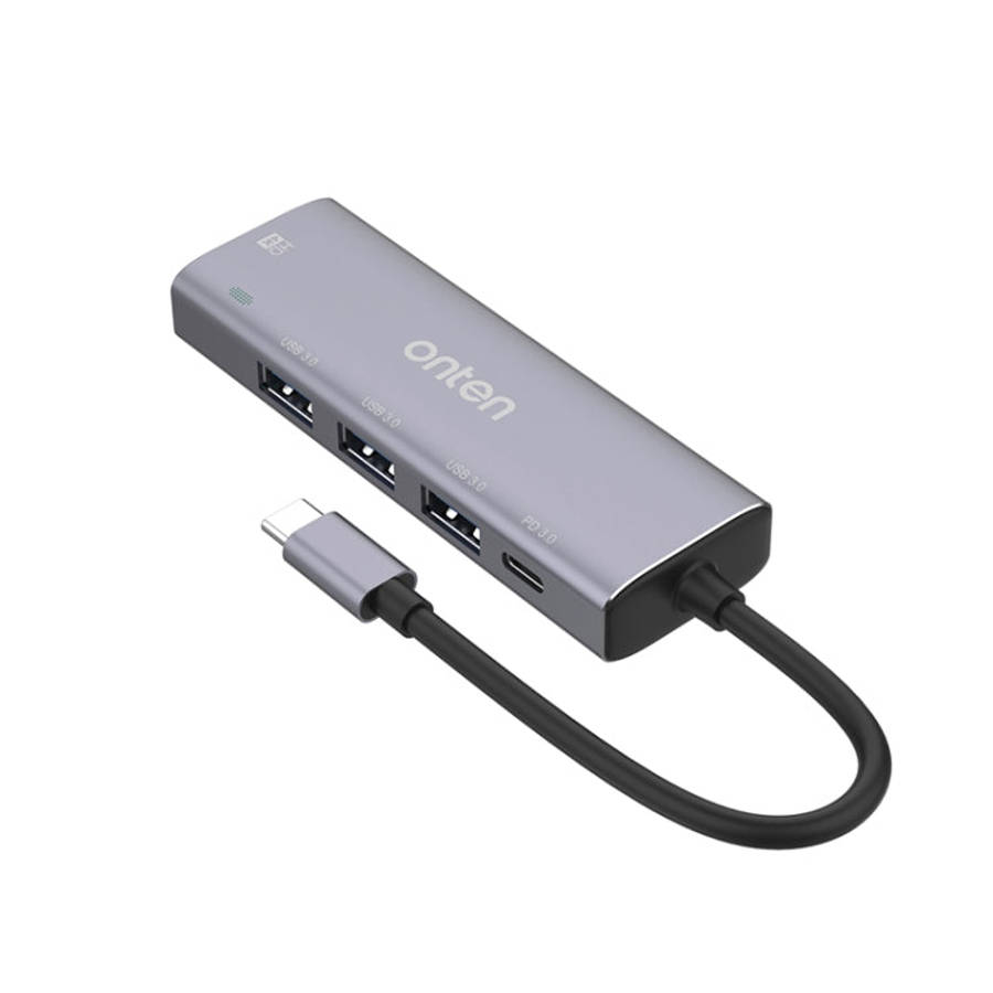 Onten OT-95123 5 in 1 Multifunctional Type-C + USB + HDMI Docking Station, Cable Length: 145mm(Si...