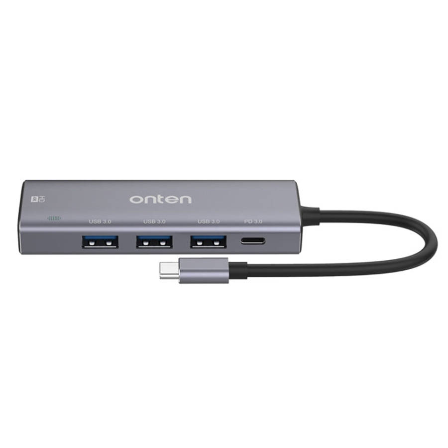Onten OT-95123 5 in 1 Multifunctional Type-C + USB + HDMI Docking Station, Cable Length: 145mm(Si...