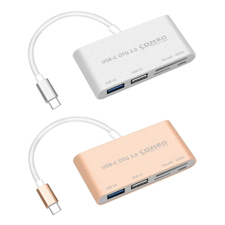 COMBO T-693 5 in 1 USB-C / Type-C to SD / TF / Micro SD Card Slot + USB 3.0 + USB 2.0Ports OTG HU...