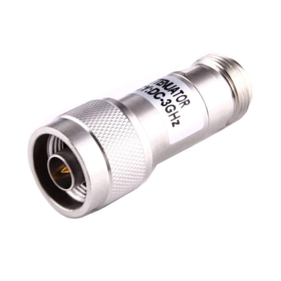 5W 30dBi N Female to N Male DC-13GHz Frequency Gain Attenuator(Silver)