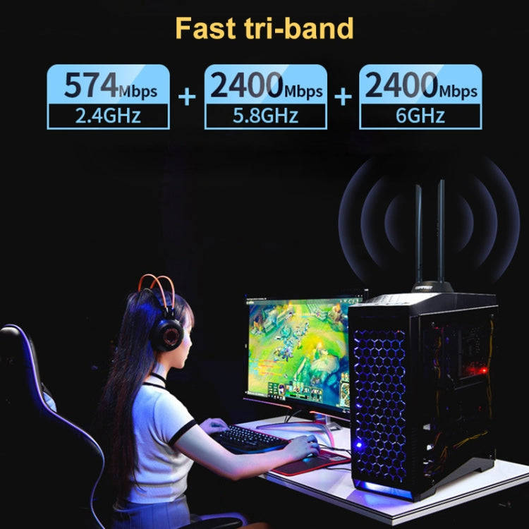 COMFAST AX200 Plus+ 5374Mbps WiFi6 PCIE High Speed Wireless Network Card