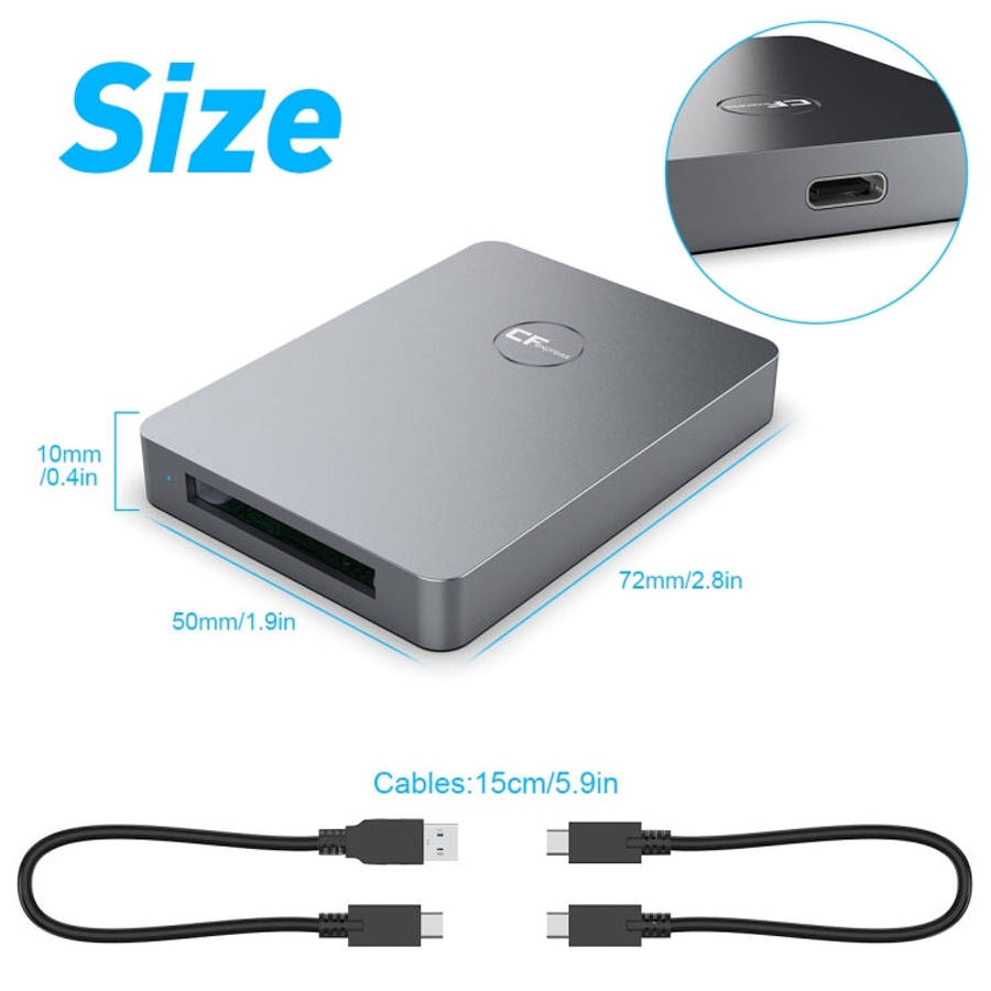 Rocketek CR316 USB3.1 Gen2 CFexpress Type B Card Reader(Silver Grey)