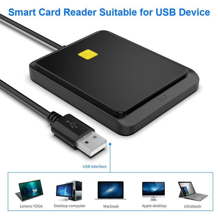 Rocketek CR317 USB 2.0 SIM  / ID / CAC Smart Card 2 in 1 Card Reader (Black)