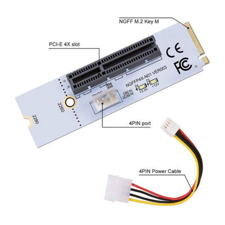 NGFF M.2 Key M to PCI-E 1X / 4X / 8X / 16X Graphics Card Mining Slot Adapter Riser Converter Card...