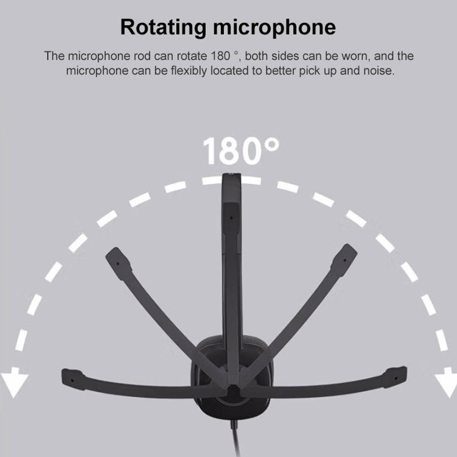 Logitech H151 Wired Headphone Single 3.5mm Earphone Gaming Headset Stereo with MIC