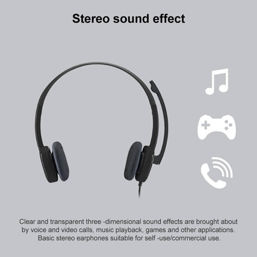 Logitech H151 Wired Headphone Single 3.5mm Earphone Gaming Headset Stereo with MIC