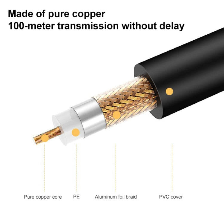BNC Male To RCA Female Connection Cable Copper HD Video Coaxial Cable Monitoring Cable, Length: 0...