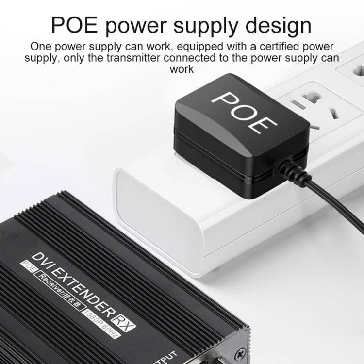Measy DVI1815 DVI Extender Transmitter and Receiver Converter, POE Single Power Supply, Transmiss...