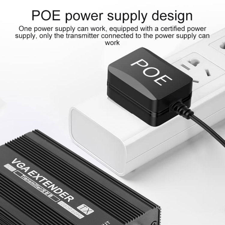 Measy VGA1815 VGA Extender Transmitter and Receiver Converter, POE Single Power Supply, Transmiss...