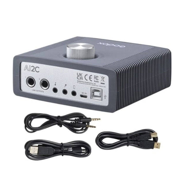 Godox AI2C 2-Channel USB Live Broadcast Sound Card Audio Interface Sound Card