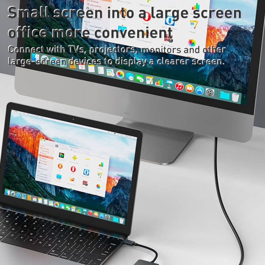 BYL-2308 6 in 1 USB-C / Type-C to USB3.2 + Gigabit Internet + HDTV HUB Adapter (Dark Gray)