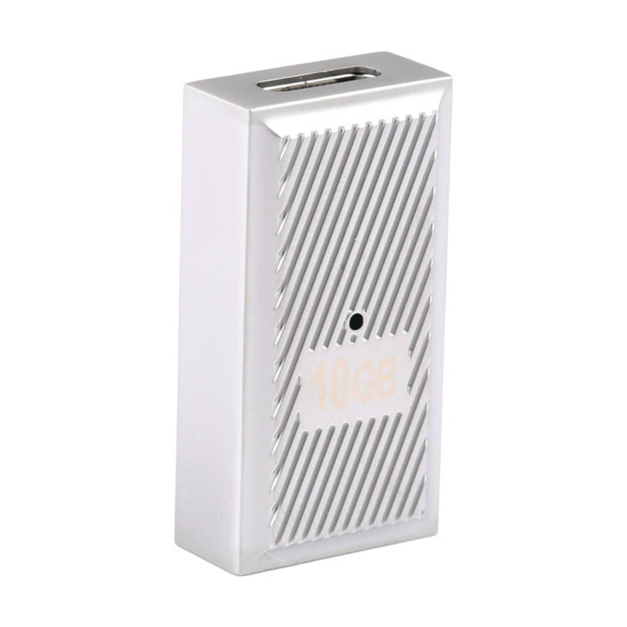USB Female to USB-C / Type-C Female 10 Gbps Straight Charging Adapter (Silver)