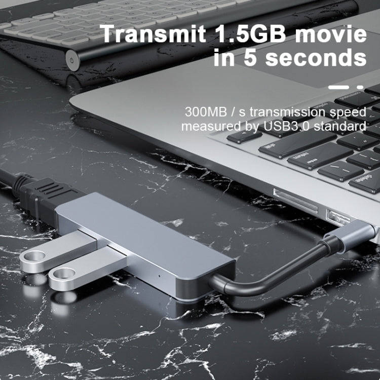 2011N 3 In 1 USB 3.0 x2 + HDMI Multi-function Type-C / USB-C HUB Docking Station