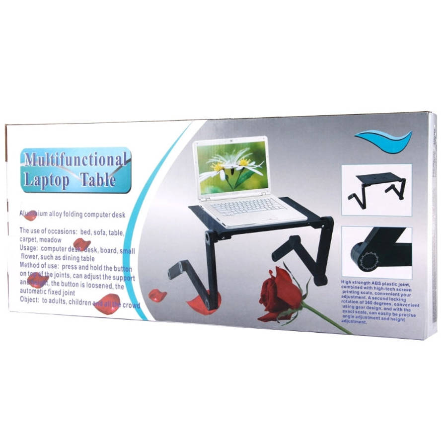 Portable 360 Degree Adjustable Foldable Aluminium Alloy Desk Stand with Cool Fans & Mouse Pad for...