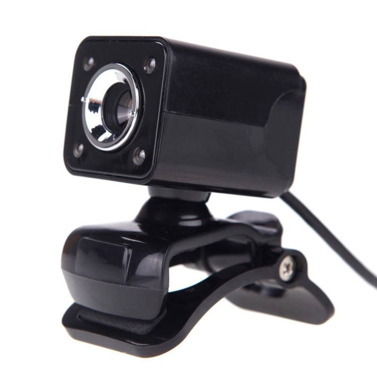A862 360 Degree Rotatable 480P WebCam USB Wire Camera with Microphone & 4 LED lights for Desktop ...