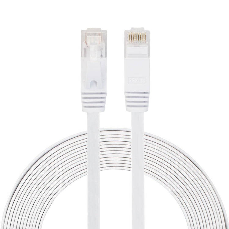 5m CAT6 Ultra-thin Flat Ethernet Network LAN Cable, Patch Lead RJ45(White)