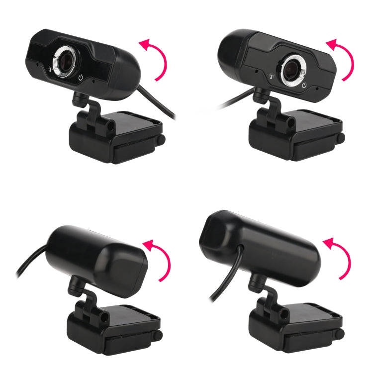 HXSJ S50 30fps 100 Megapixel 720P HD Webcam for Desktop / Laptop / Smart TV, with 10m Sound Absor...