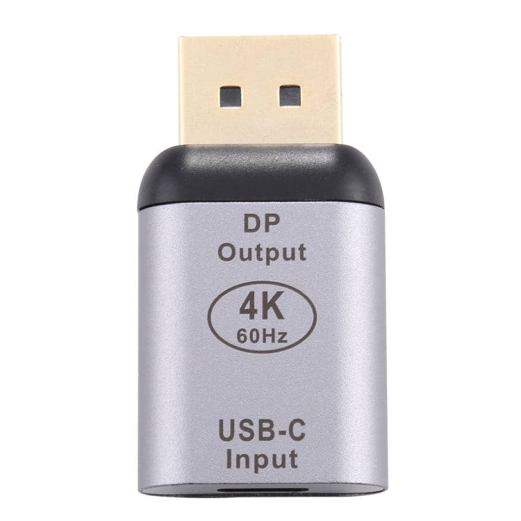 Type-C / USB-C Female to Big DP Male Aluminium Alloy Adapter (Silver)