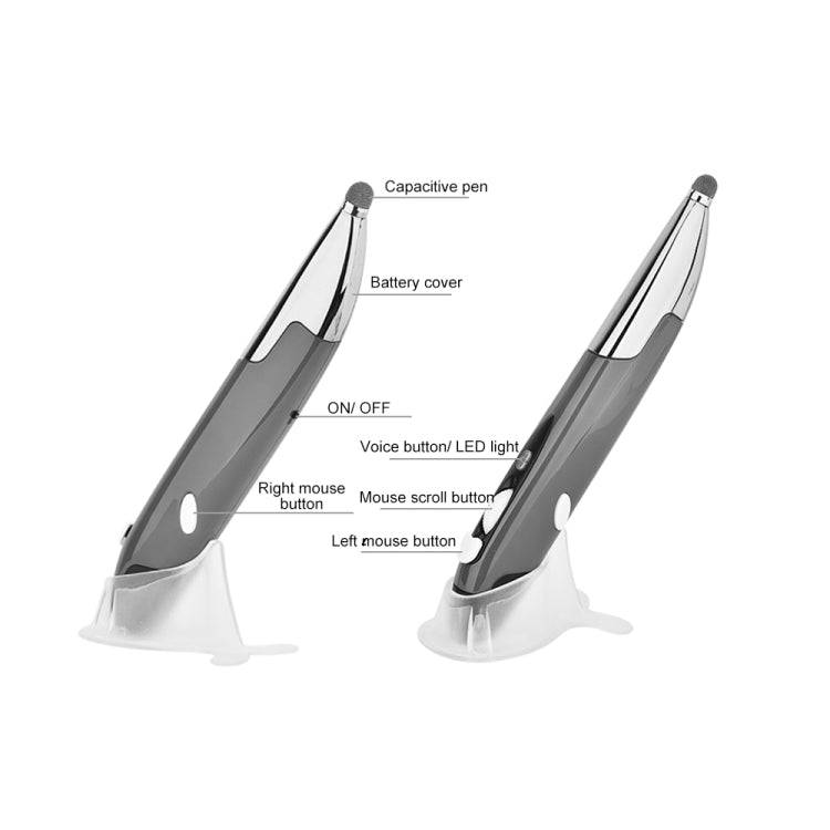 PR-06S 4-keys Smart Wireless Optical Mouse with Stylus Pen Function, Support Voice Operation / Tr...