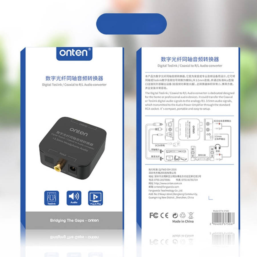 Onten 37506 Digital Optical Coaxial Audio Converter Support 192K