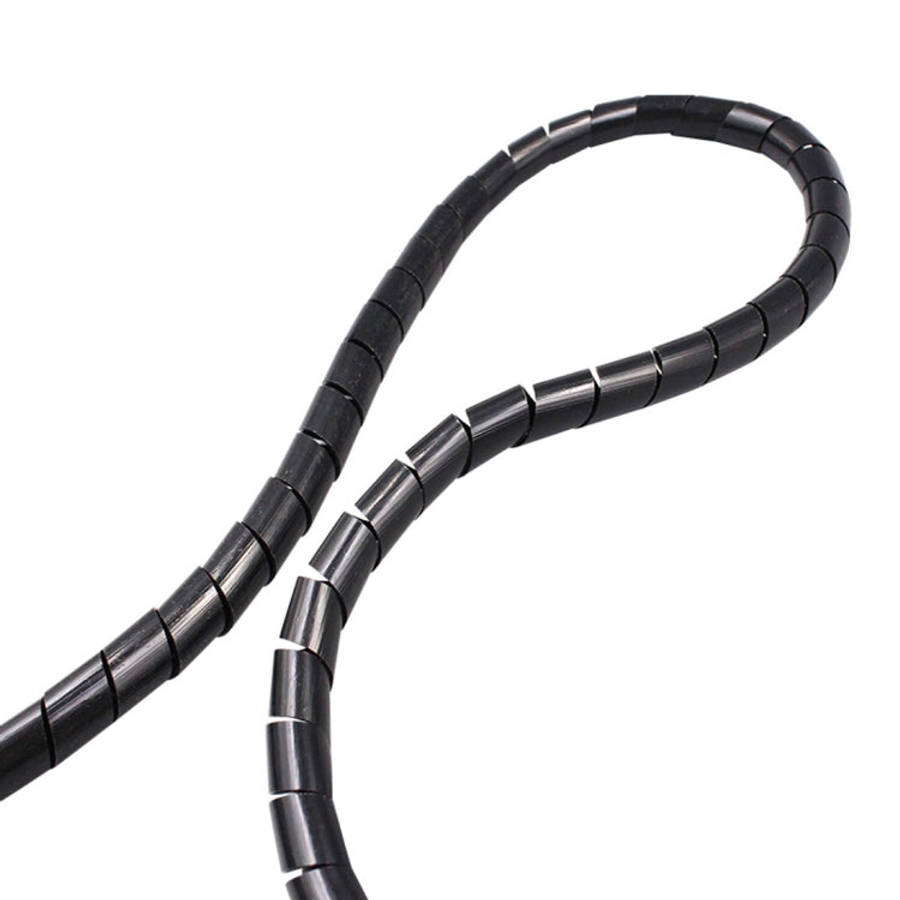 15m PE Spiral Pipes Wire Winding Organizer Tidy Tube, Nominal Diameter: 6mm(Black)