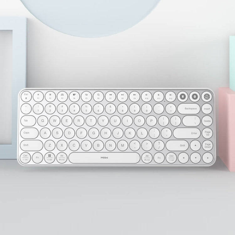 Original Xiaomi Youpin MIIIW 85 Keys 2.4GHz Mini Bluetooth Dual-Mode Wireless Keyboard(White)