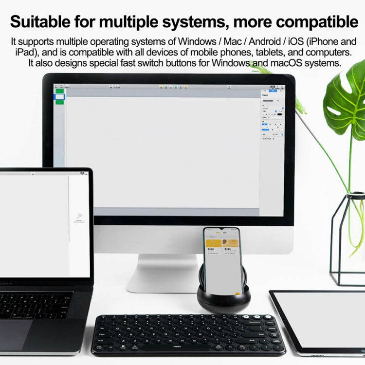 Original Xiaomi Youpin MIIIW 85 Keys 2.4GHz Mini Bluetooth Dual-Mode Wireless Keyboard(White)