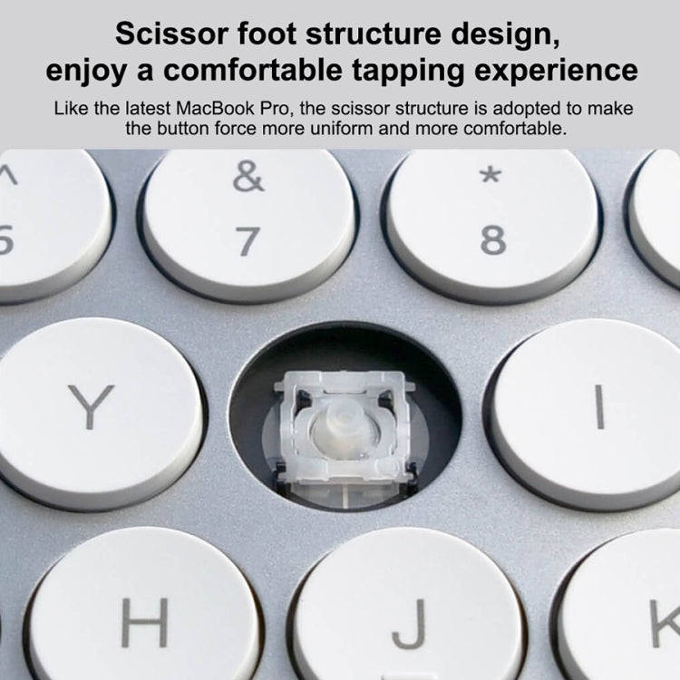 Original Xiaomi Youpin MIIIW 85 Keys 2.4GHz Mini Bluetooth Dual-Mode Wireless Keyboard(White)