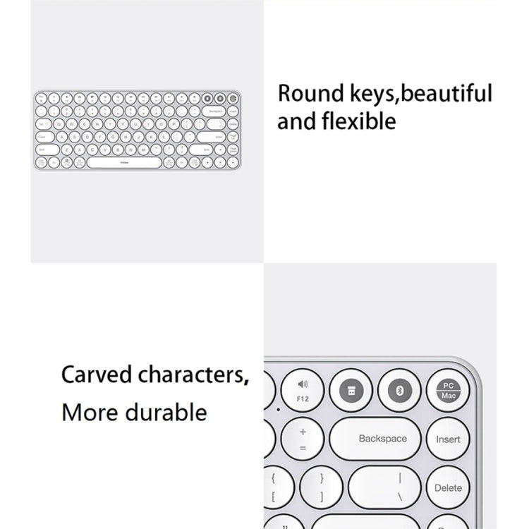 Original Xiaomi Youpin MIIIW 85 Keys 2.4GHz Mini Bluetooth Dual-Mode Wireless Keyboard(White)