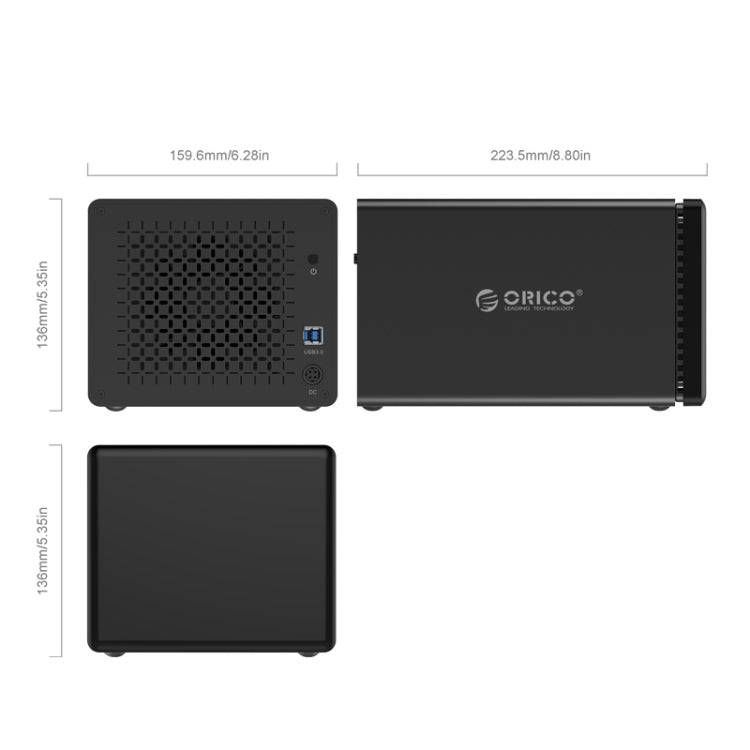 ORICO NS500-RU3 5-bay USB 3.0 Type-B to SATA External Hard Disk Box Storage Case Hard Drive Dock ...