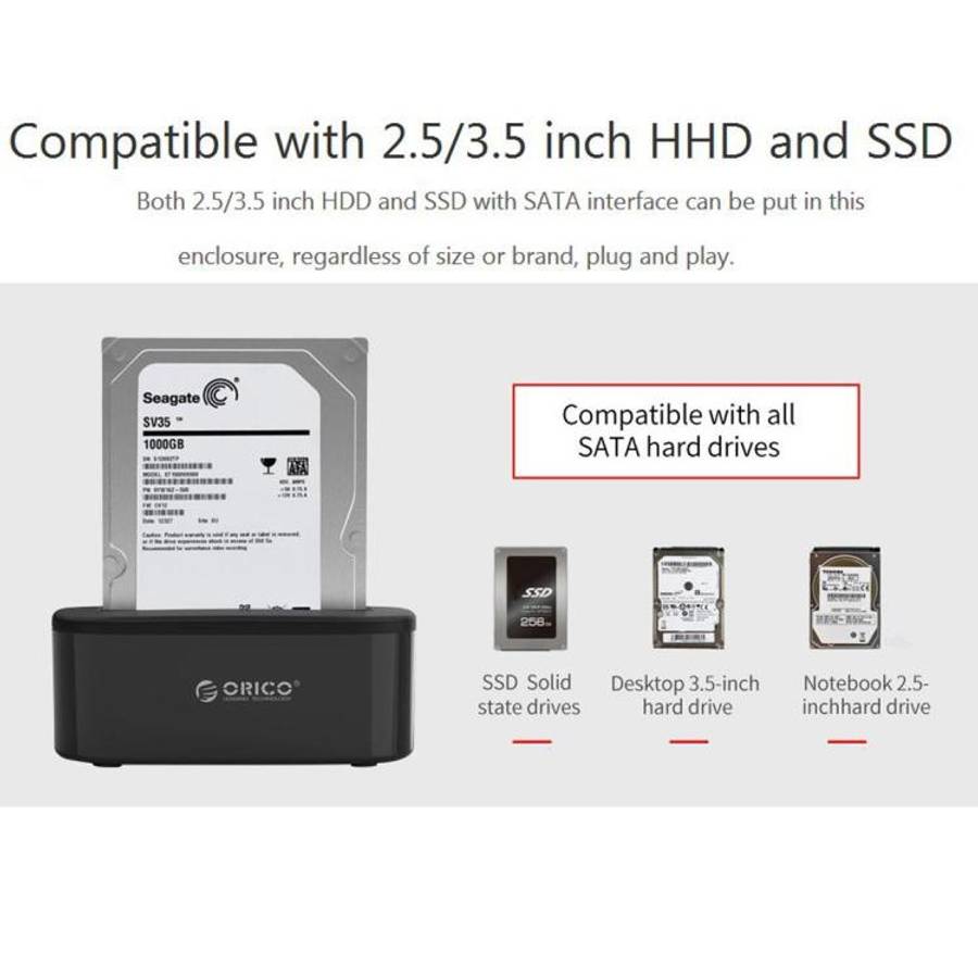 ORICO USB 3.0 Type-B to SATA External Storage Hard Drive Dock for 2.5 inch / 3.5 inch SATA HDD / ...