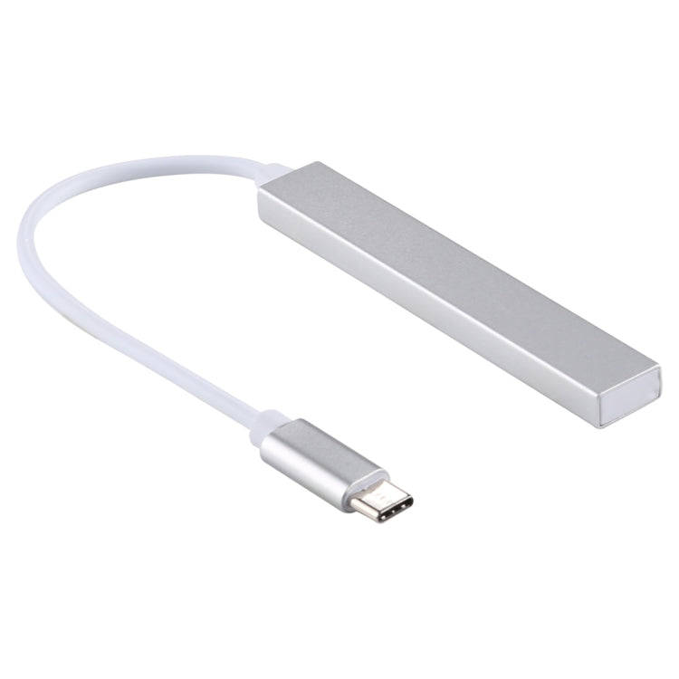 T-818 TF + 3 x USB 3.0 to USB-C / Type-C HUB Adapter (Silver)