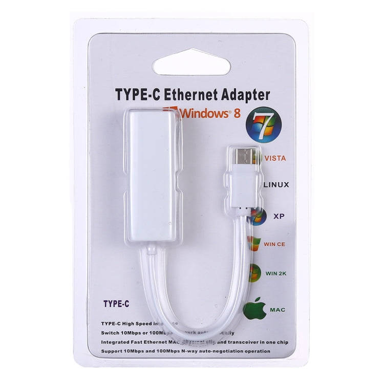 KY-RTL8152B USB-C / Type-C 10 / 100 Mbps Ethernet Adapter Network Card