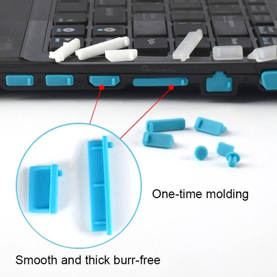 13 in 1 Universal Silicone Anti-Dust Plugs for Laptop(Purple)