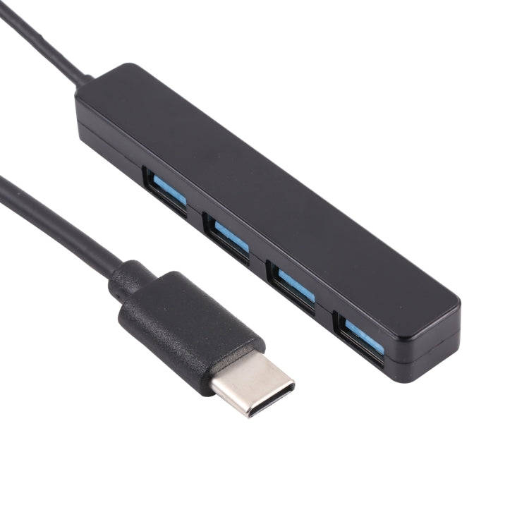 T-111 4 in 1 USB-C / Type-C to 4 USB Ports HUB Docking Station (Black)