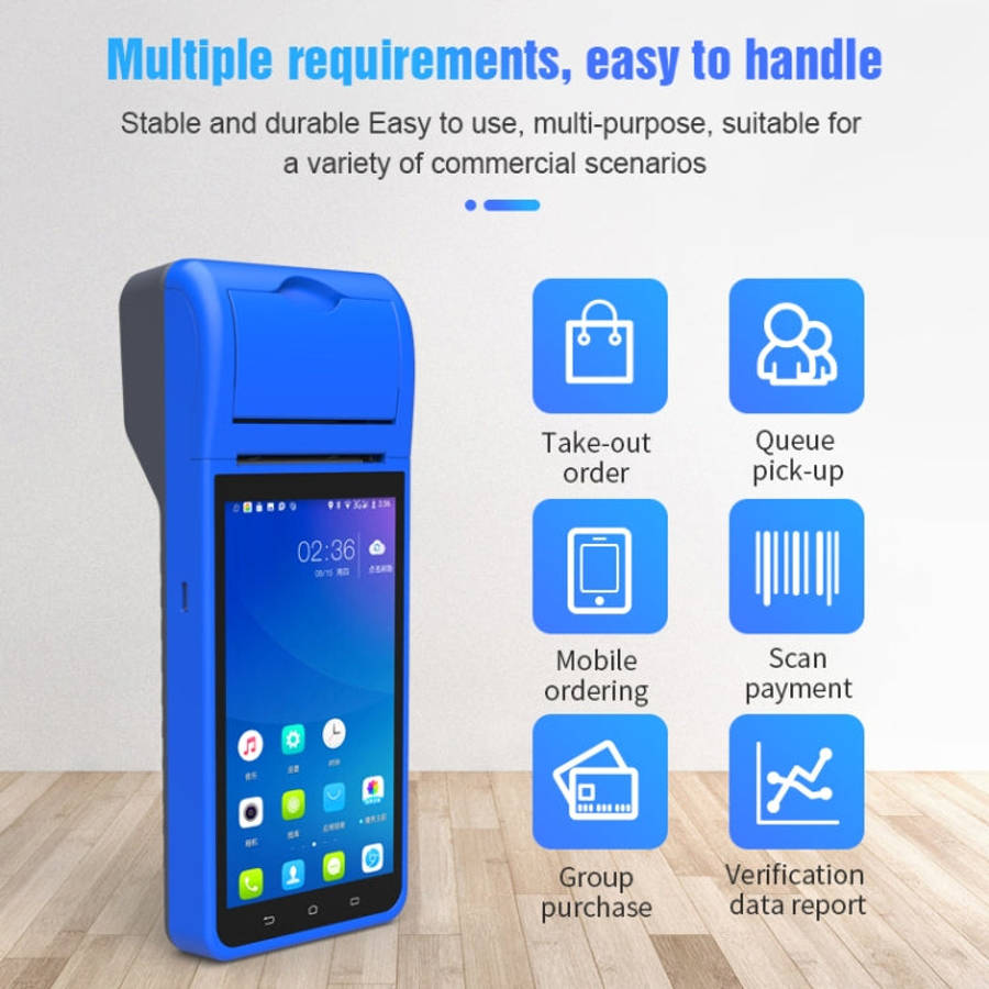 POS-6000 4G Version 2GB+32GB 58mm PDA Handheld 5.5 inch Barcode Two-dimensional Code Android Smar...