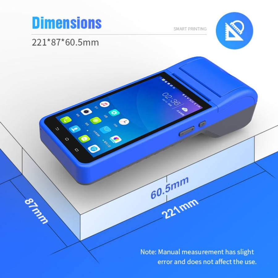 POS-6000 4G Version 2GB+32GB 58mm PDA Handheld 5.5 inch Barcode Two-dimensional Code Android Smar...
