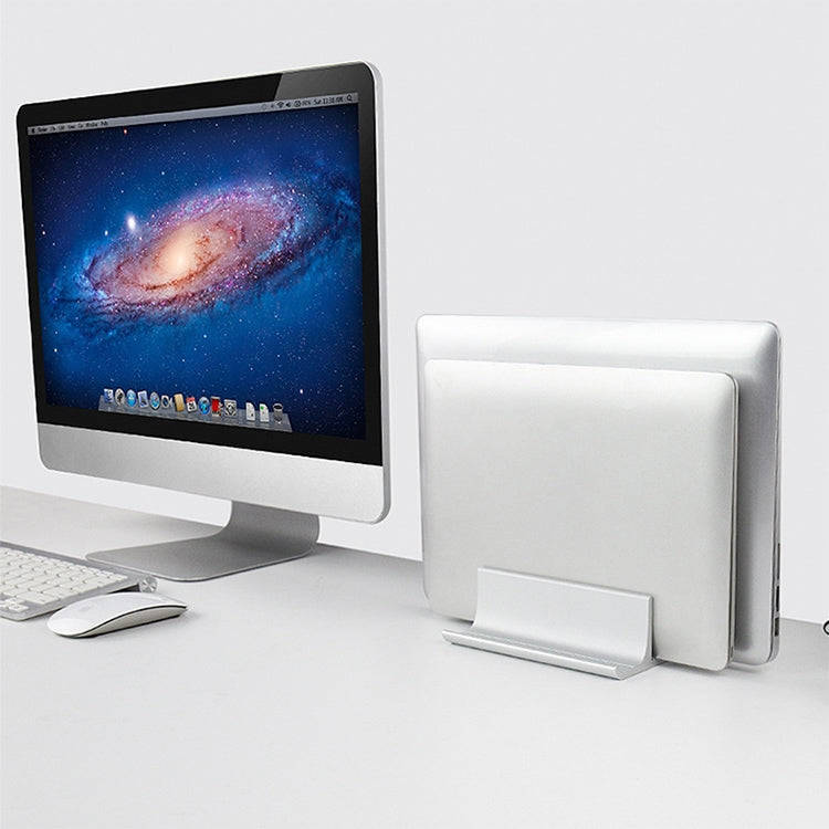 Universal Portable Aluminum Alloy Double Slot Width Adjustable Laptop Vertical Storage Stand Base...
